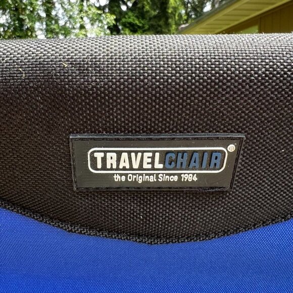 Travel Stadium Chair 1669 Bleacher Concerts Folding Carry Strap Blue Mesh Pocket - Picture 4 of 15